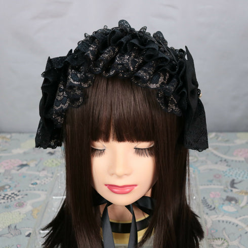 ブラック×ゴールド ヘッドドレス